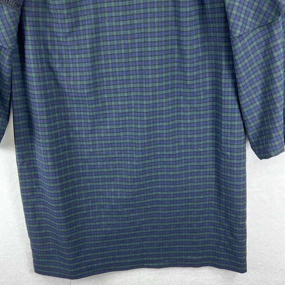 Loft Dress Women’s Size 6 Blue/Green Plaid Fun Sleeve Detail Poly/Rayon/Spandex - Picture 8 of 12